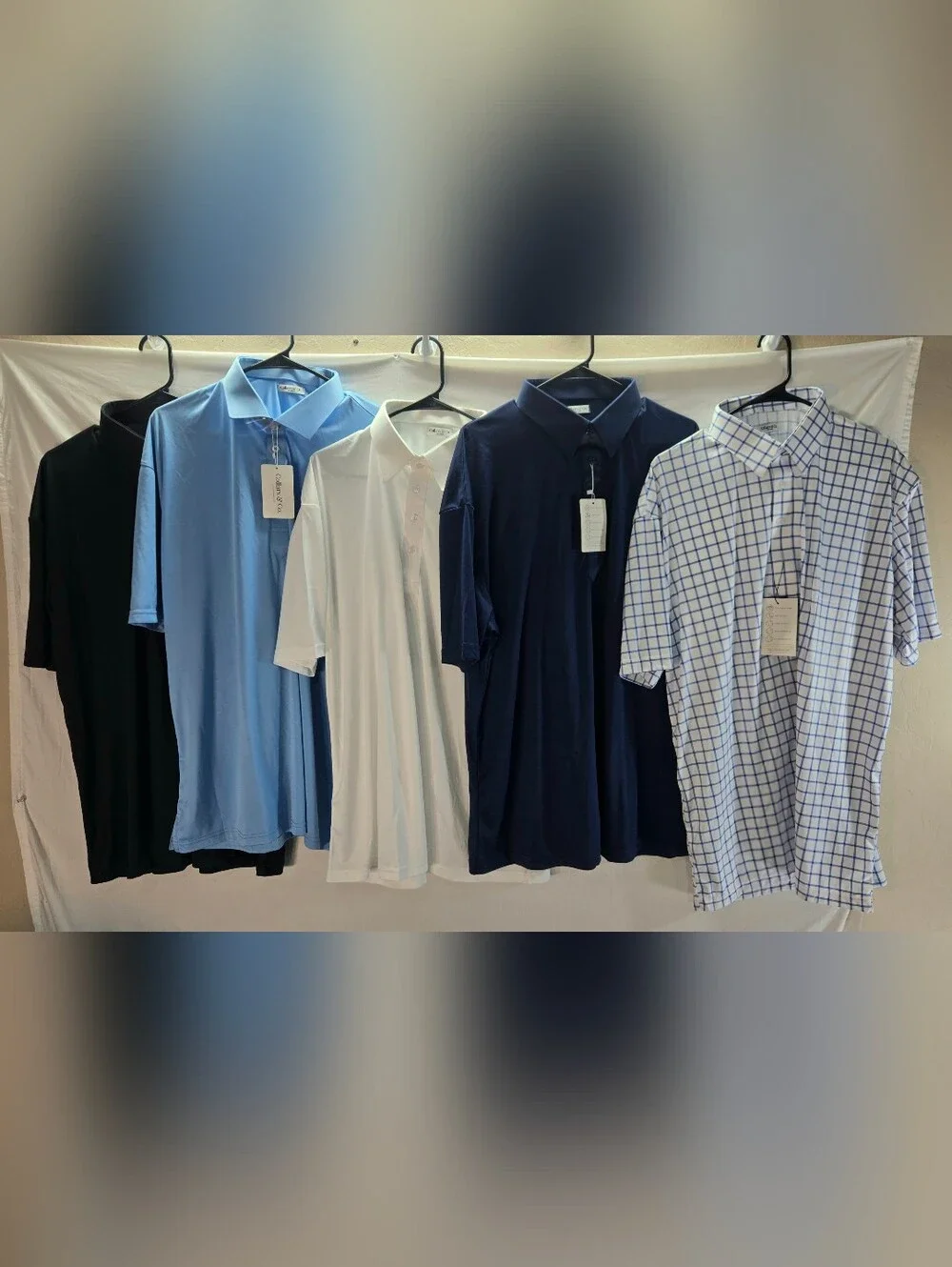 Lot of 5 Collars & Co Men's Size 2XL Polo Dress Shirts NWT & NWOT